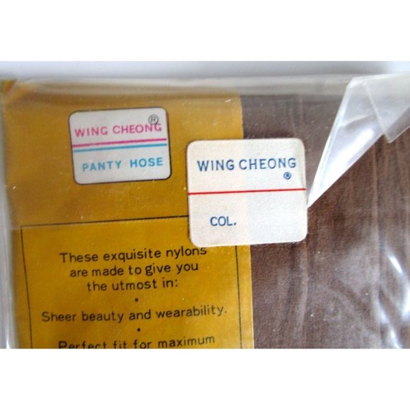 Vintage Panty Hose Wing Cheong Coll. Honey Super Stretch - Made France 66% Nylon - Picture 5 of 6